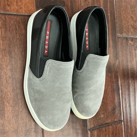 mens prada slip on walking shoes|Prada men's shoes clearance.